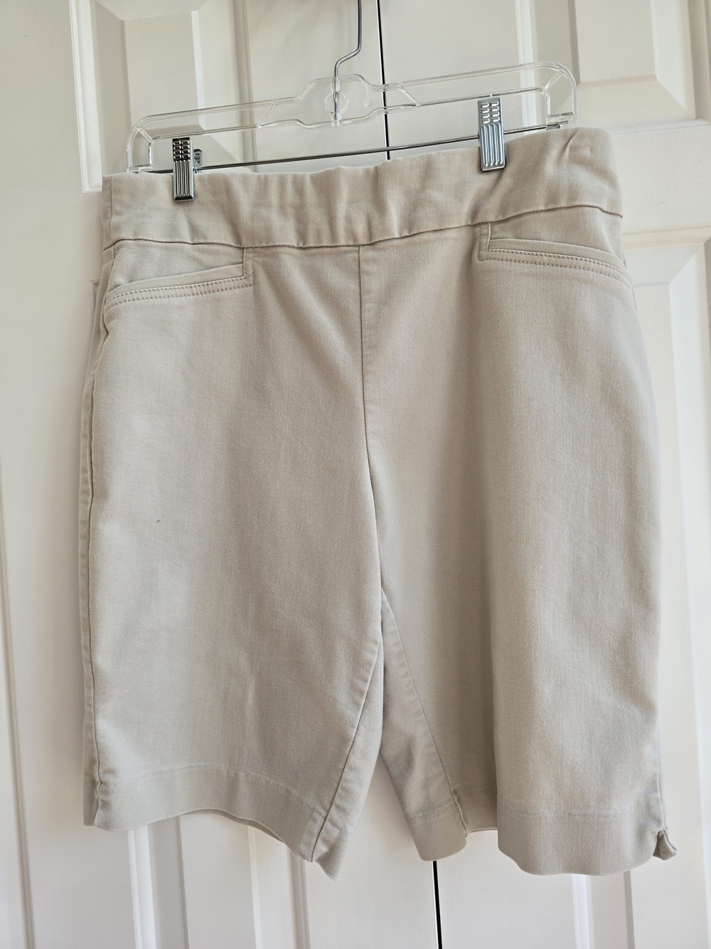 croft & barrow Beige Stretch Bermuda Shorts